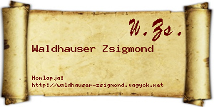Waldhauser Zsigmond névjegykártya